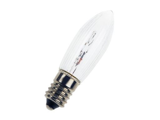 [H52280] Julelampe - 14V / 3W E10 sokkel, 14x45mm, Hvid (1 stk.)