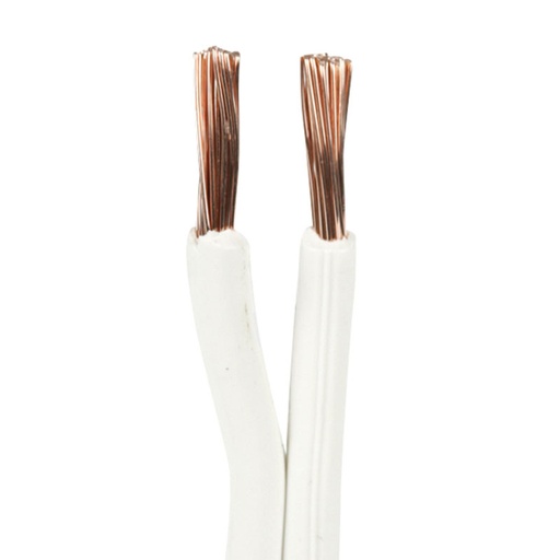 [6232000801] Højtalerledning 2x1,5mm² hvid blyfri - pr. m.