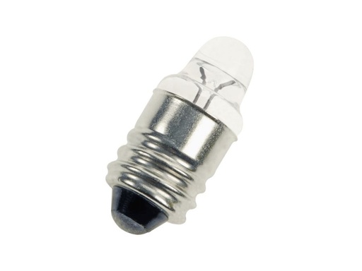 [H52766] Dværglampe - 2.2V / 180mA / 0.4W, Linse, E10 (Ø9x22mm)