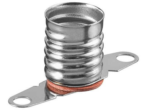 [H44705] Fatning til E10 pære - Med loddeflige