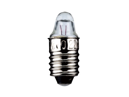 [H44641] Dværglampe - 2,2V / 250mA / 0,50W Linse, E10 sokkel