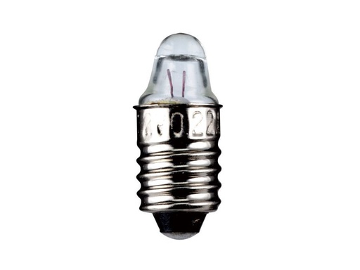[H44642] Dværglampe - 2,5V / 300mA / 0,75W Linse, E10 sokkel