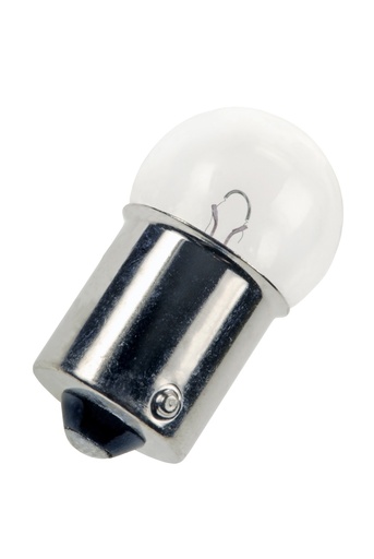 [H49596] G18 autolampe - 3V / 3W Globe, Ba15s sok. (Ø18x35mm)