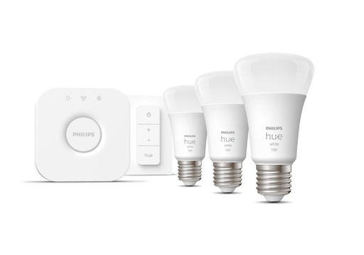 [H49404] HUE White Starter Kit - 3 x 9,5W E27 A60 LED pære (BT)
