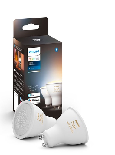 [H60119] Hue White ambiance GU10 pæresæt - 4,3W (2 pak)