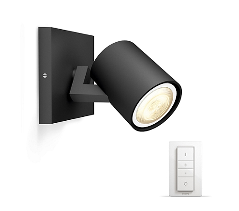 [H34376] Runner HUE single spot - 1x5W 230V, Sort