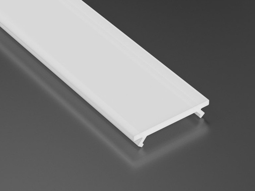 [H29111] Cover til alu. LED profil, 12mm, Mælkehvid, UV best. (1m)