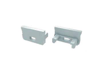 [H46716] Endestykke til LED profil type A - Hvid m. hul (1 stk.)