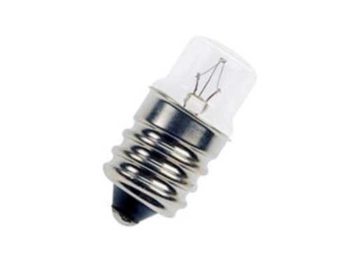 [H25135] Rørlampe - 24V / 5W, E14 sokkel, Klar (Ø14x30mm)