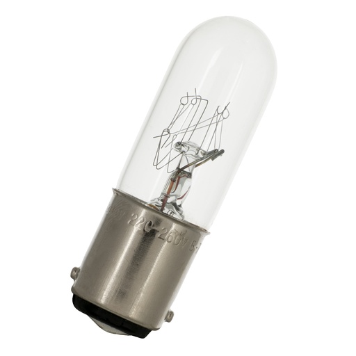 [H12766] Dværglampe - 240V / 21mA / 5W, Ba15d sokkel (Ø16x52mm)