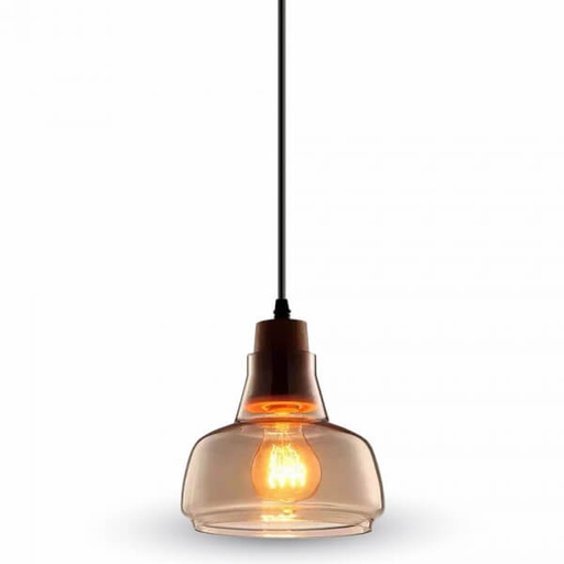 [71703819] Klar glas pendel lampe E27