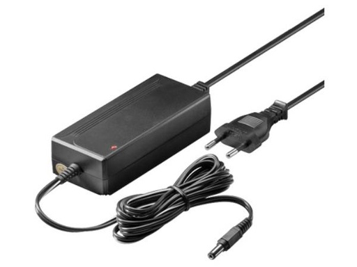 [H32671] Netadapter - 12Vdc / 36W (3A), In-line, Sort (5,5x2,5mm)