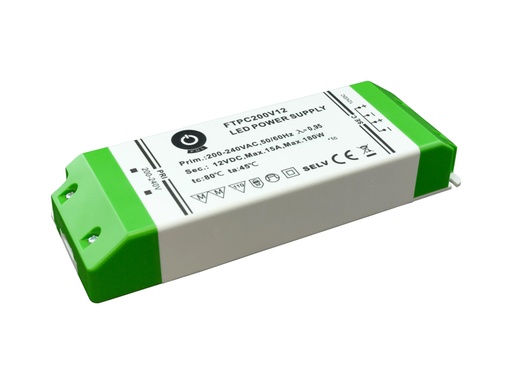 [H64692] LED strømforsyning - 12Vdc 15A 180W