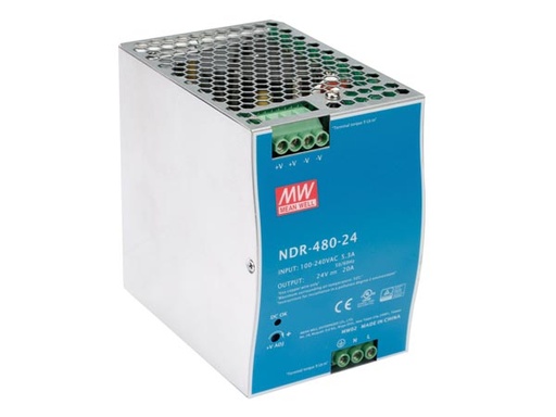 [H49048] DIN-skinne strømforsyning - 24VDC 480W (20A)