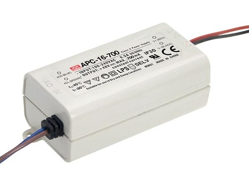 [H34829] Konstantstrøm LED driver - 700mA (16,8W) 9-24Vdc (IP42)