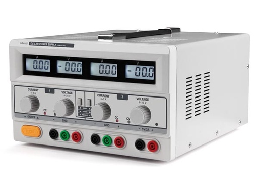 [H39179] Laboratorie strømforsyning - 2 x 0-30V / 0-3A m. LCD display