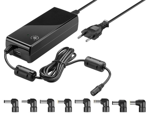 [H45242] Universal Notebook adapter - 12-22V / 90W + USB (8 stik)
