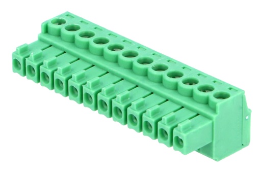 [H63104] Indstik skrueterminal - 12P hun 3,5mm 0,5-1,5mm², Grøn