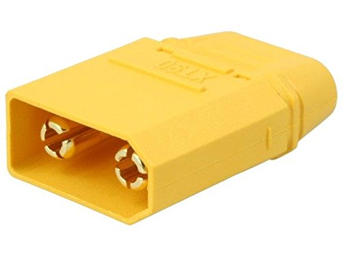 [H42257] DC-XT90 kabelstik - 2pol han, loddeben