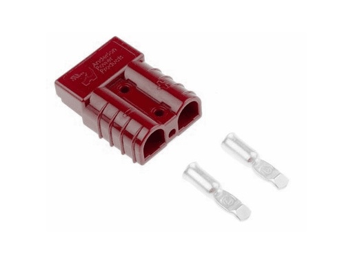 [H60553] SB50 DC kabelstik - 600V 50A, 2pol hermafodit, 10-15mm²