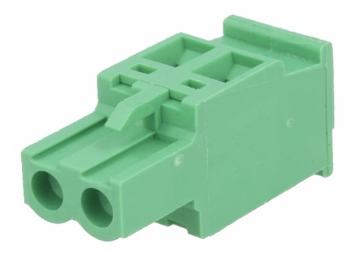 [H62197] Indstik Skrueterminal - 2P hun 90°, 5mm 300V/12A