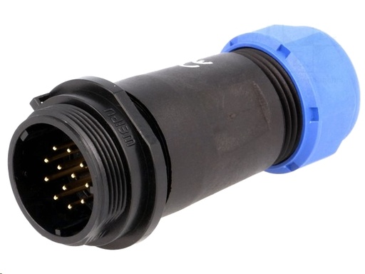 [H48511] Rundstik, SP21 - 12pol han, til Ø7-12mm kabel (IP68)
