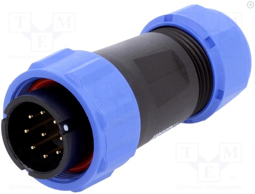 [H61171] Rundstik, SP21 - 9pol han, til Ø7-12mm kabel (IP68)