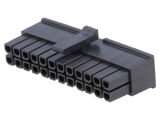 [H41418] Ledning-til-print hunstik - Micro-Fit 3.0, 3mm, 2x12pol