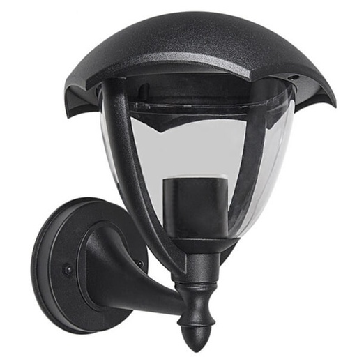 [7307046] Udendørs aluminium væglampe E27 - Sort