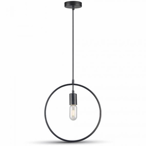 [73223836] Geometrisk pendel lampe E27 - Mat sort