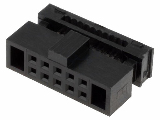 [H56496] IDC fladkabelstik - 10pol (2x5) hun (0,635mm)