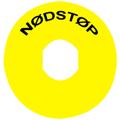 [7517809360] Nødstop Skilt