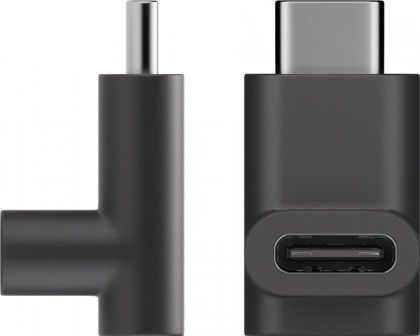 [H51160] USB-C 3.2 adapter - USB-C han til USB-C hun, 90° ned, Sort
