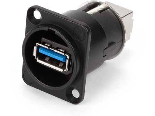 [H48449] Neutrik - Reversibel USB 3.0 gender changer, A og B, Sort