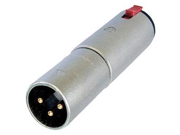 [H28248] Neutrik - XLR 3pol han til 6,35mm stereo JACK hun m. lås