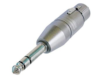 [H28250] Neutrik - XLR 3pol hun til 6,35mm stereo JACK han