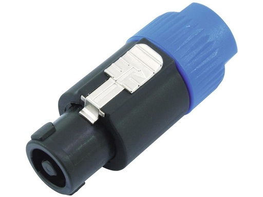 [H62557] SPEAKON kabelstik, 4pol hun, Sort (maks. 1000W)