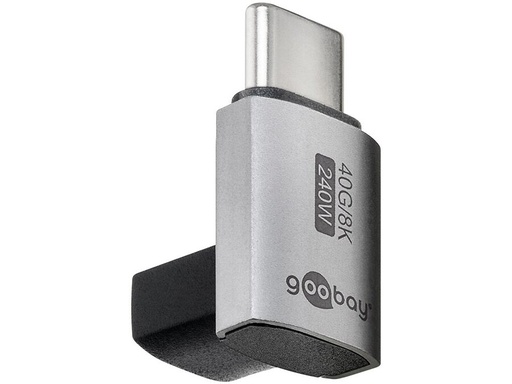 [H64121] USB4 adapter - USB-C han til USB-C hun, vertical 90° kort