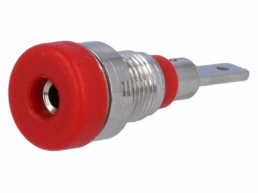 [H60980] 2mm Bananbøsning 10A, 23mm, Rød