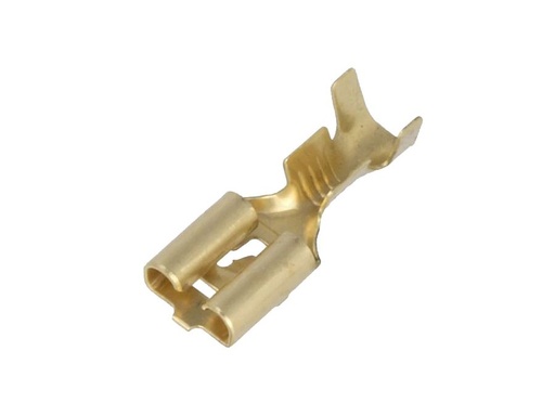 [H58499] Uisoleret spadefatning m. lås - 6,3mm 1-2,5mm² (10 stk.)