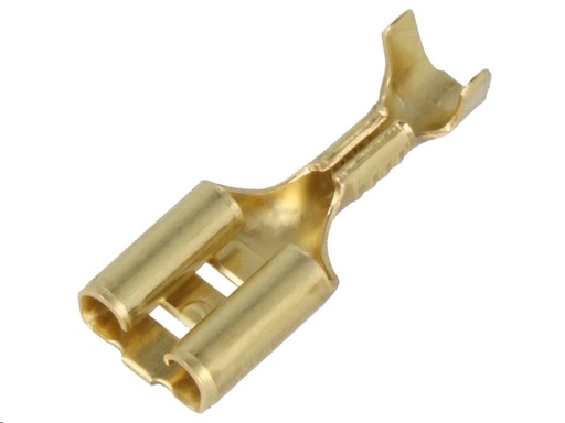 [H39995] Uisoleret spadefatning - 6,3mm hun, 0,5-1,5mm² (100 stk.)