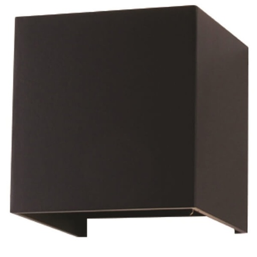 [7597078] 6W firkantet væglampe 3000K - Sort