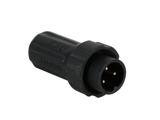 [H37960] M22 Rundstik/multistik - 3pol han, 10A, Vandtæt (IP68)