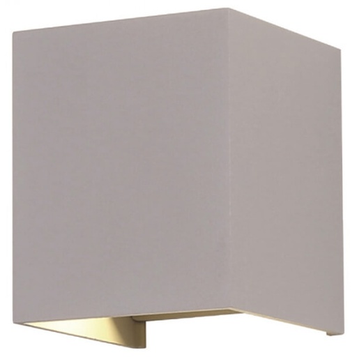 [7597080] 6W firkantet væglampe 3000K - Grå