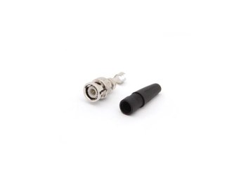 [H20568] BNC hanstik - Skrueforbindelse, PVC krave