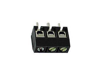 [H21341] Print Skrueterminal - 3pol, 5mm benafst., lav profil, Sort