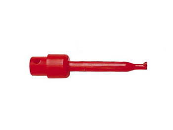 [H21244] Kort clip-on prøveklemme - 57mm, Rød