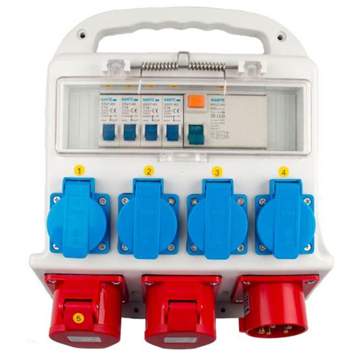 [7812500034] Byggepladstavle kompakt 16A, 6 udtag