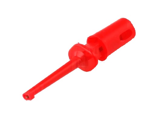 [H21237] Clip-on prøveklemme - 60Vdc, 40mm, Rød