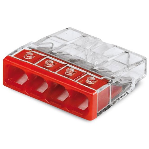 [7821100357] Skrueløs klemme 4x0,5-2,5mm² rød - 1 stk.